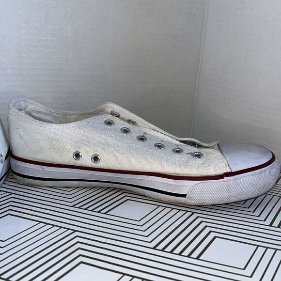 1970s Distressed Sneakers Chuck Taylor Look Alike Low Top Womens Size 9 - Picture 3 of 7